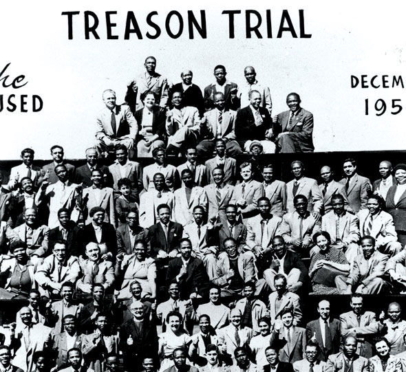 Mandela and others were charged with 'high treason' in 1956