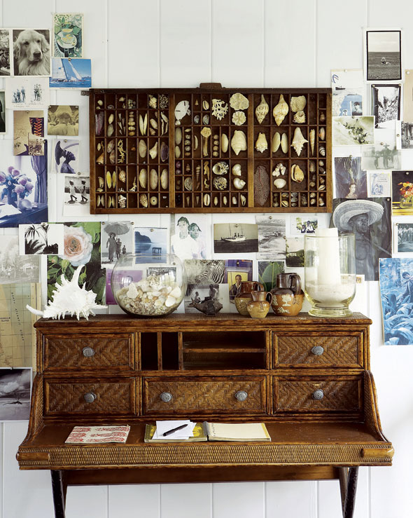 India Hicks and David Flint Wood display their beach finds